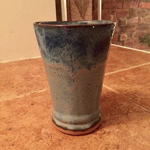 Cozy handmade pottery tumbler mug